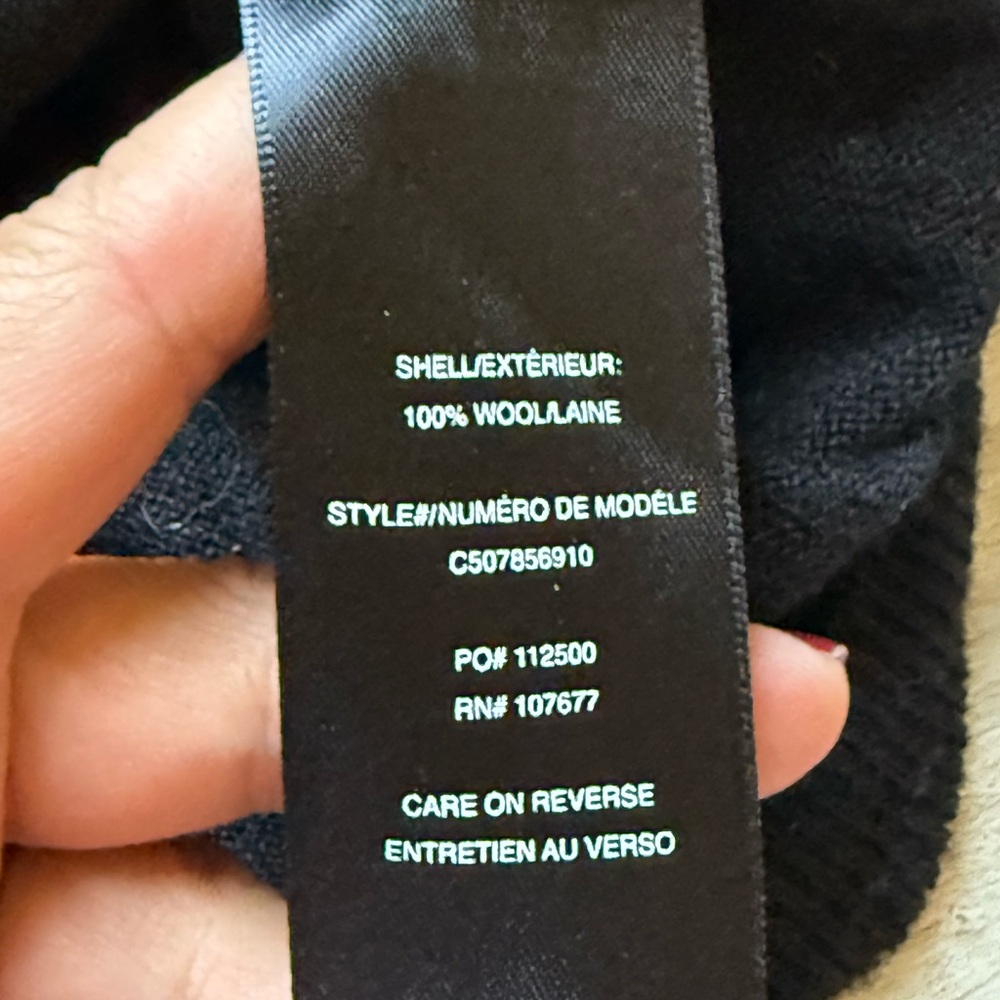 Alice + Olivia Bethela Cat Beaded Embroidered 100% Wool Black Sweater Size M - Picture 8 of 9